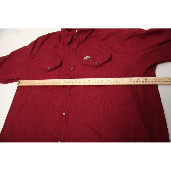Dixxon Flannel Shirt Mens XL D-Tech Plaid Pearl Snap Western Bordeaux Extra - Picture 8 of 12